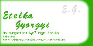 etelka gyorgyi business card